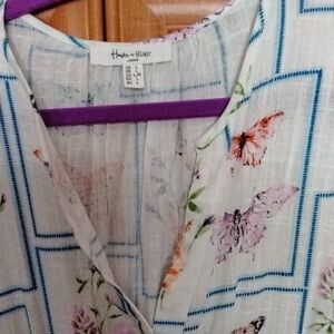 Floral Butterfly Blouse By Haver + Blair Of London
